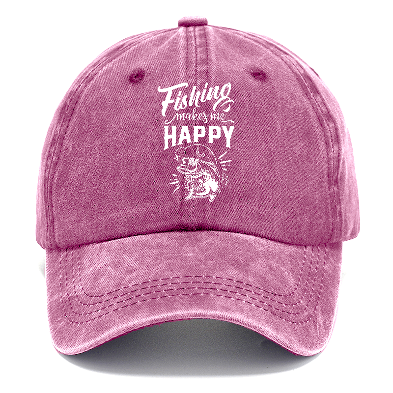 Fishing makes me happy Hat