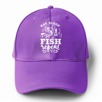 Eat sleep fish repeat Hat