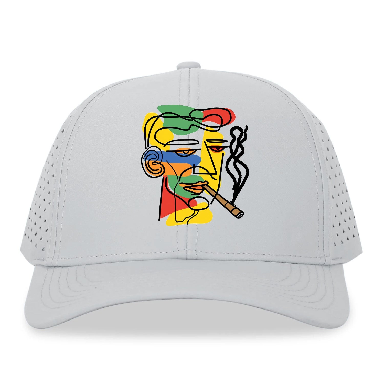 Smoky Vibes Abstract Line Art Hat