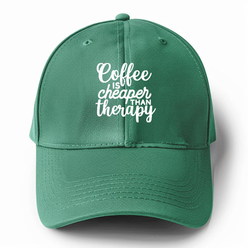 Caffeine Therapy: Start Your Day With A Cup Of Happiness Solid Color Baseball Cap