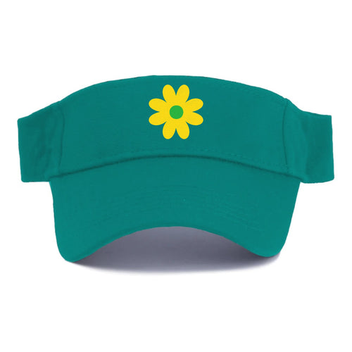 Retro 80s Flower Yellow Visor