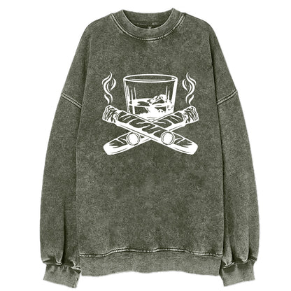 Whiskey And Cigar Vintage Sweatshirt