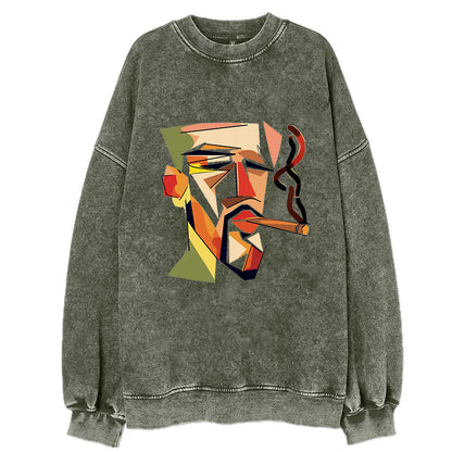 Cigar Cool Abstract Expression Vintage Sweatshirt