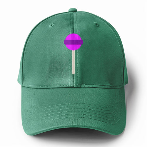 Retro 80s Lollipop Purple Solid Color Baseball Cap