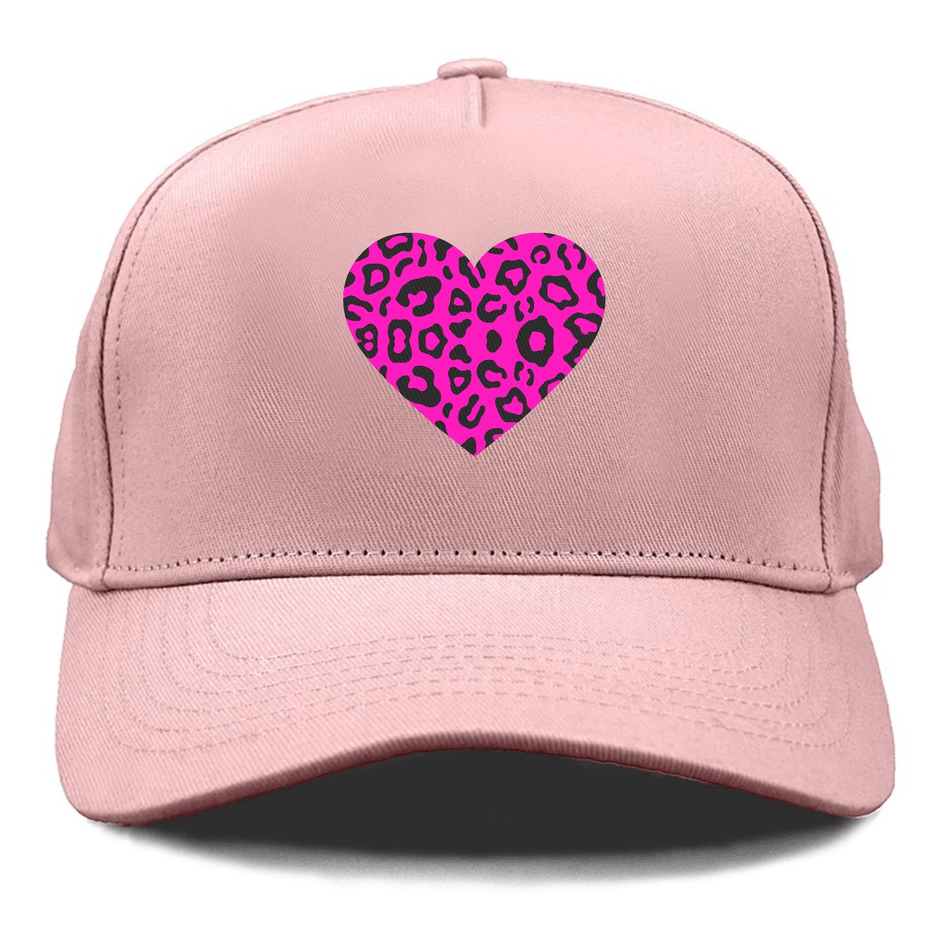 Retro 80s Heart Cheetah Print Hat