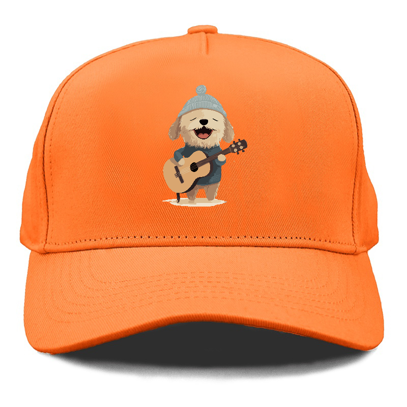 dog playing guitar Hat