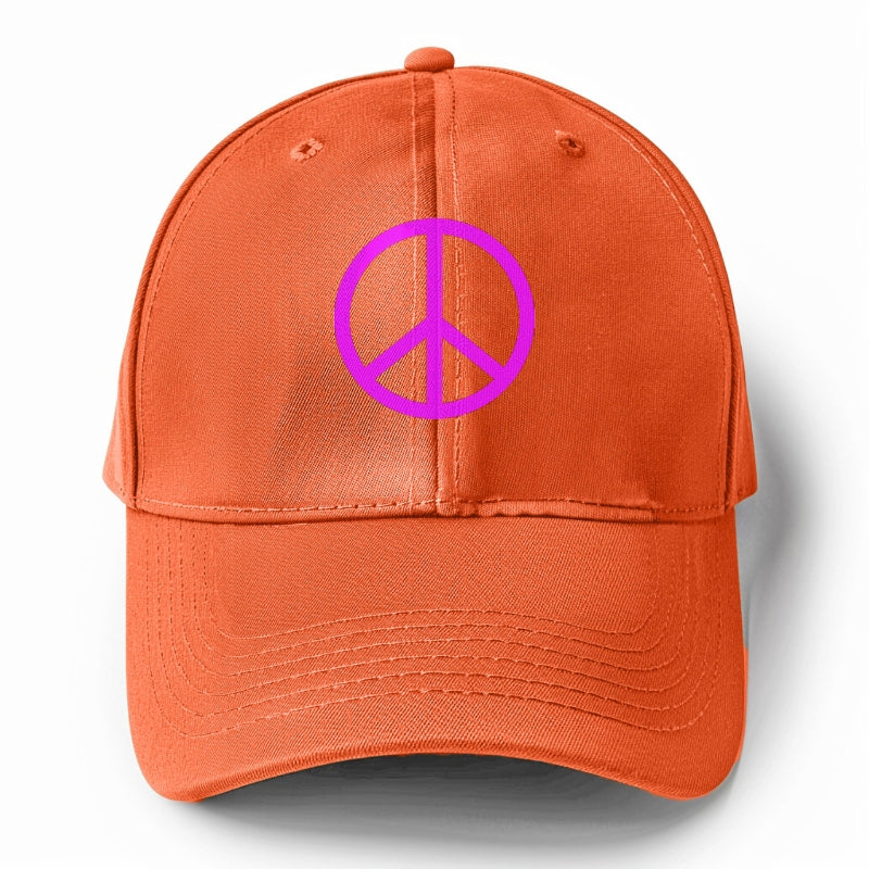 Retro 80s Peace Sign Purple Hat