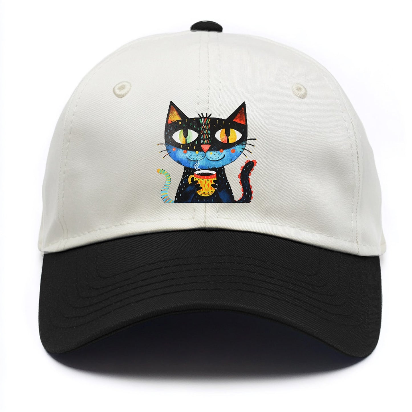 Coffee Cat Vibrant Mornings Hat