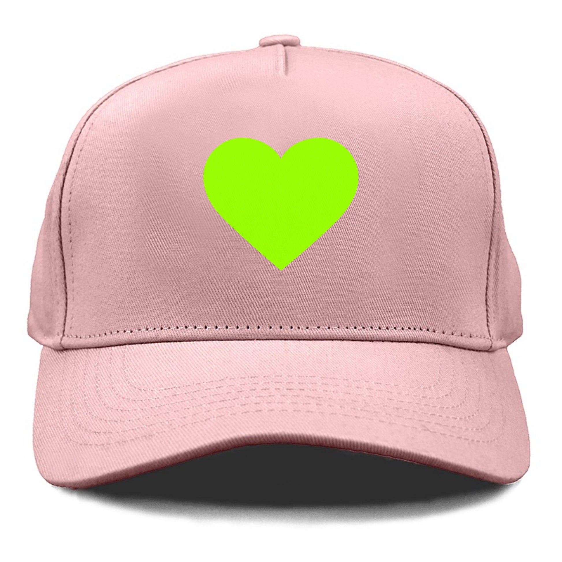 Retro 80s Heart Green Hat