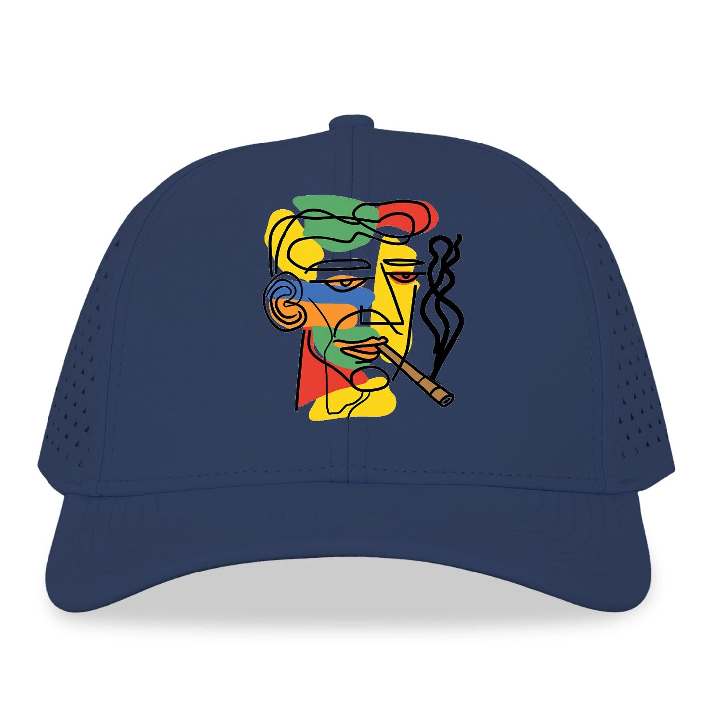 Smoky Vibes Abstract Line Art Hat