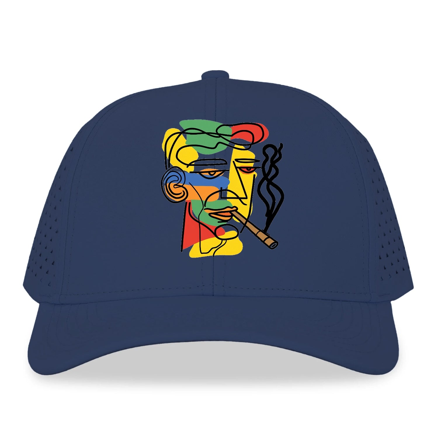 Smoky Vibes Abstract Line Art Hat