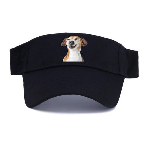 Joyful Jack Russell Terrier With A Beaming, Toothy Smile Visor