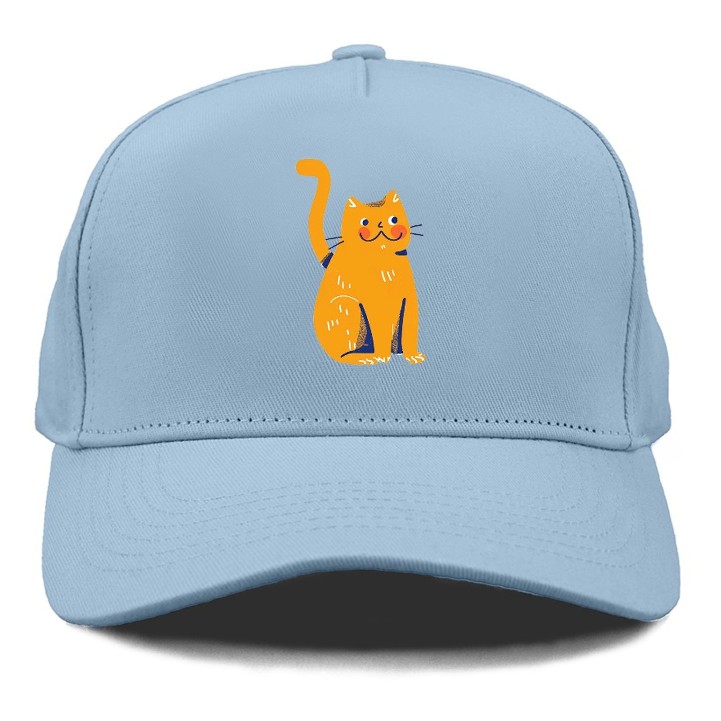 Smiling Orange Kitty with Chubby Cheeks Hat