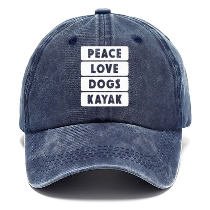 peace love dogs kayak classic Hat