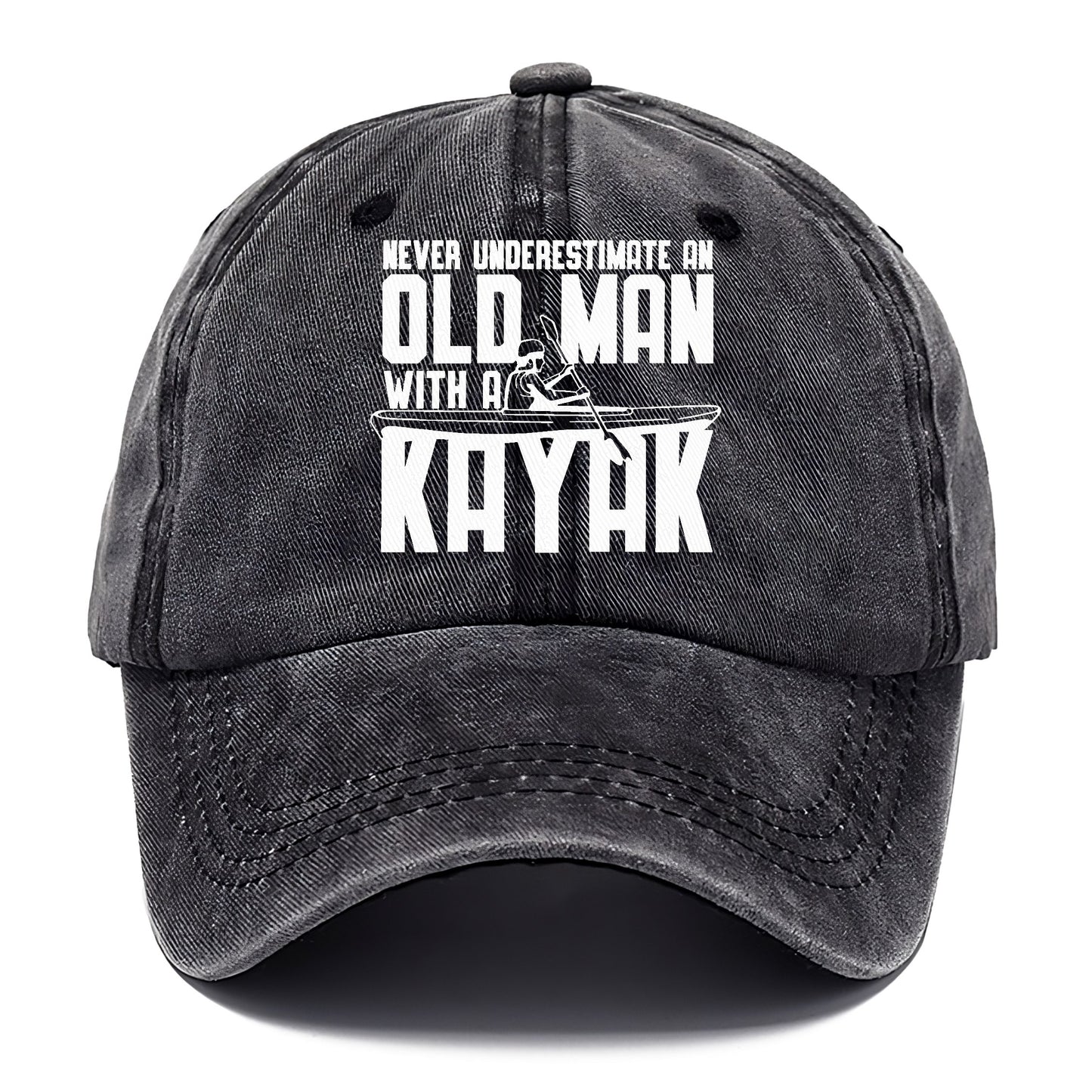 never underestimate an old man with a kayak!! Hat