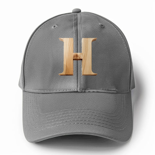 Letter H Solid Color Baseball Cap