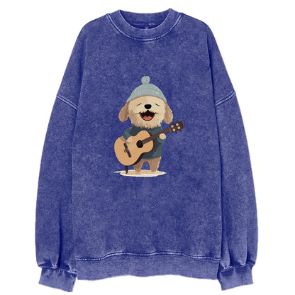 dog playing guitar Hat