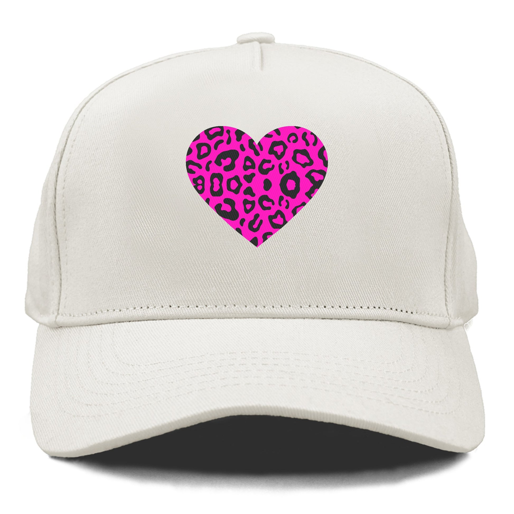 Retro 80s Heart Cheetah Print Hat