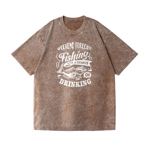 Weekend Forecast Fishing With A Chance Of Drinking Vintage T-shirt