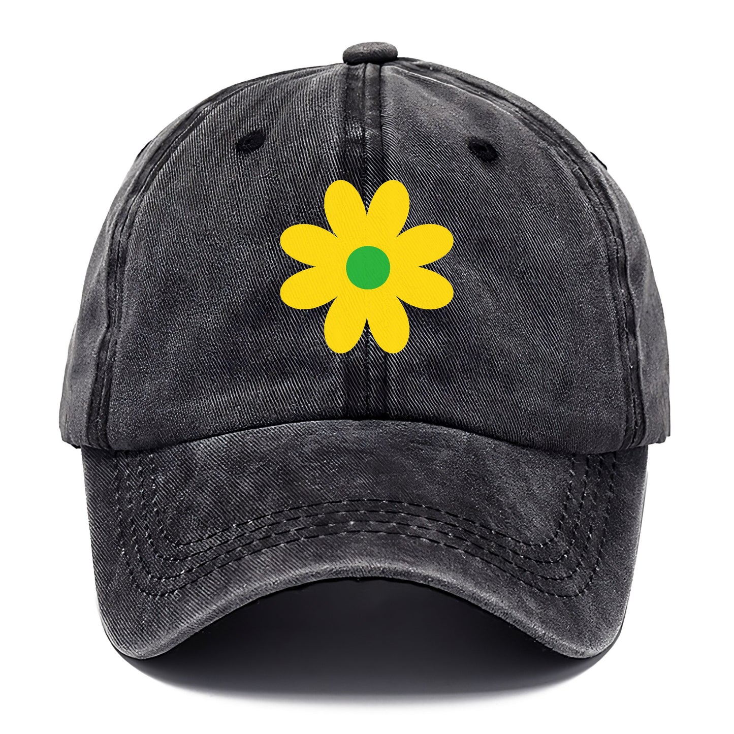 Retro 80s Flower Yellow Hat