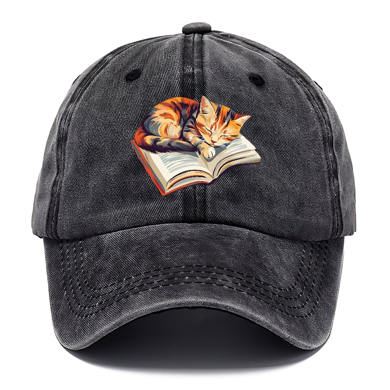 Cat Nap on Book Hat