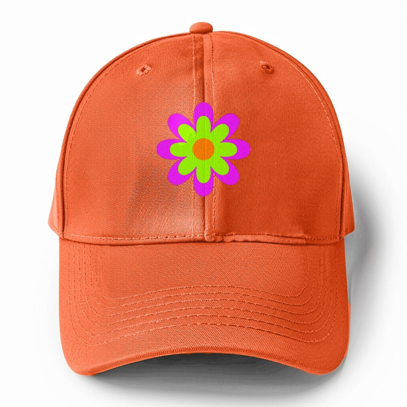 Retro 80s Flower Purple Hat