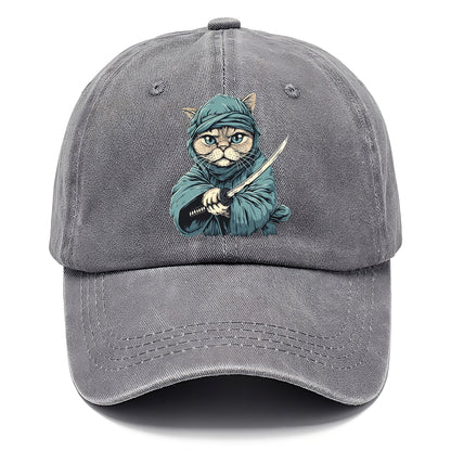 Ninja Cat Fierce Feline Warrior Hat