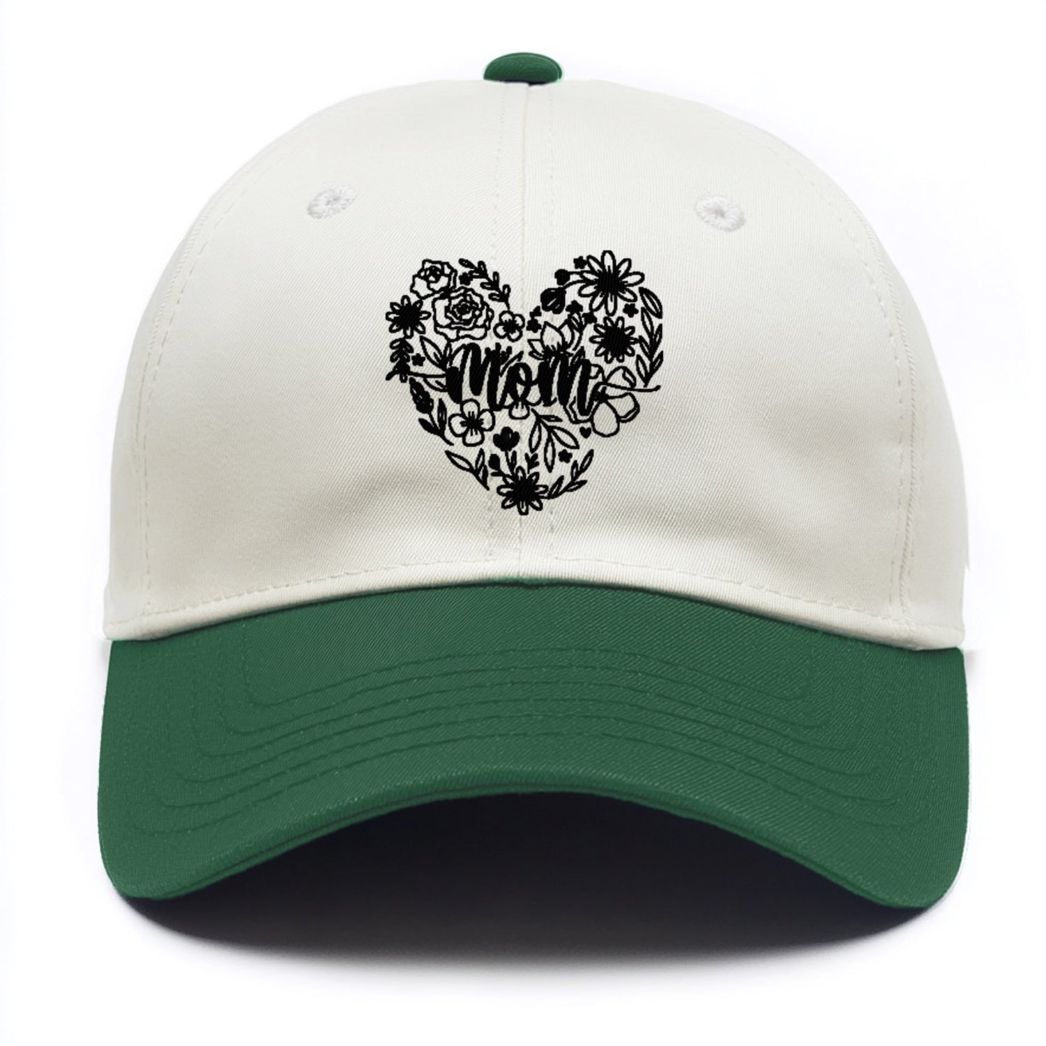 mom floral heart Hat