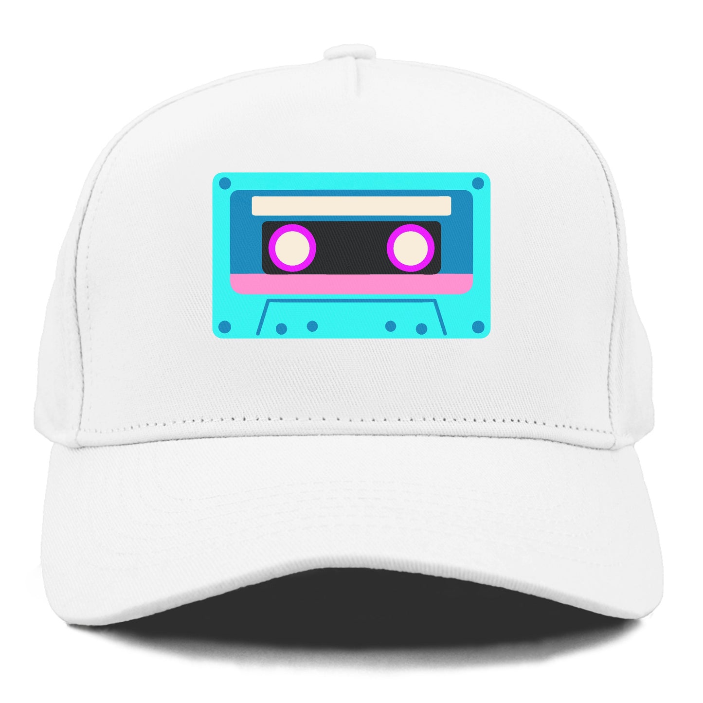 Retro 80s Cassette Blue Hat