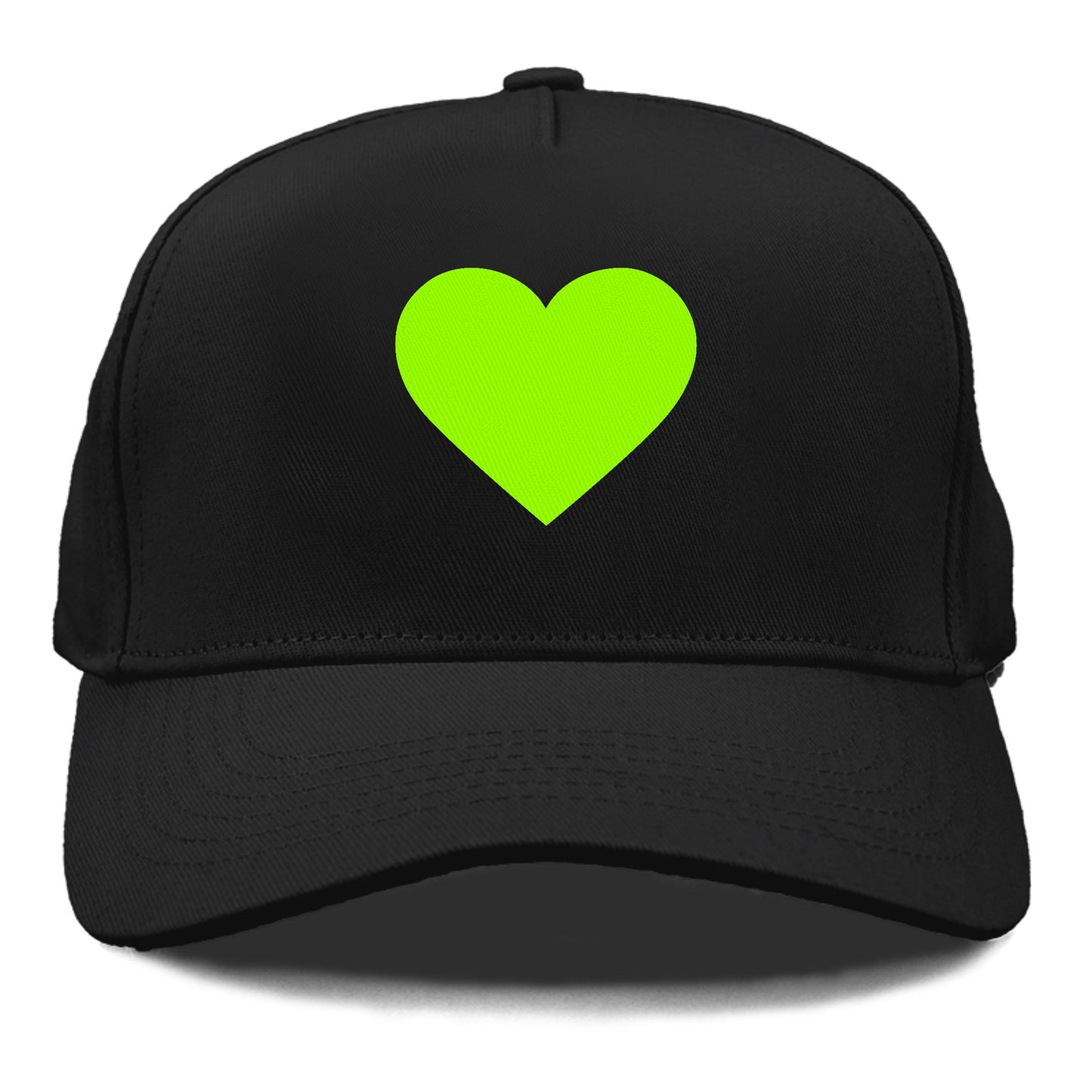 Retro 80s Heart Green Hat