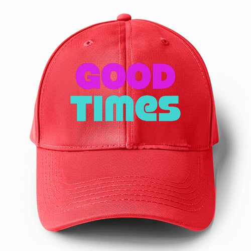 Retro 80s Good Times Solid Color Baseball Cap