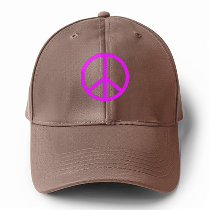 Retro 80s Peace Sign Purple Hat