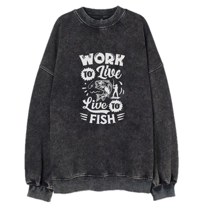 work to live Live to fish Hat