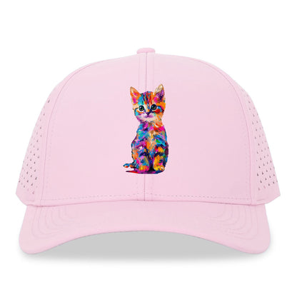 Rainbow Kitten Brushstroke Beauty Hat