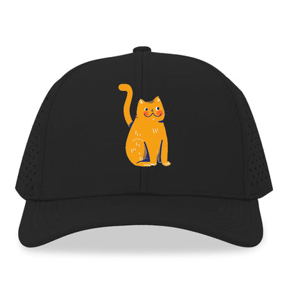 Smiling Orange Kitty with Chubby Cheeks Hat