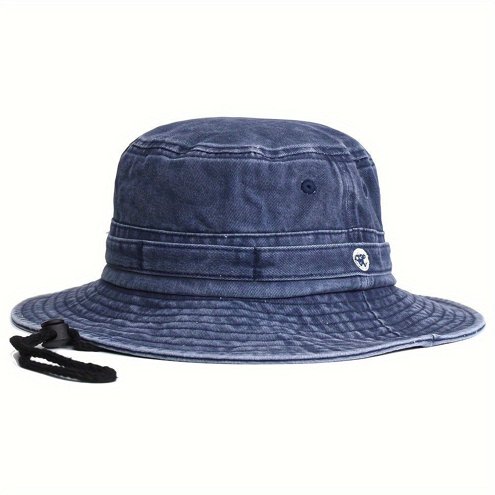Pandaize Spring Summer Washed Cotton Bucket Hat for Men and Women - Panama Hat Fishing Hunting Cap for Outdoor Sun Protection