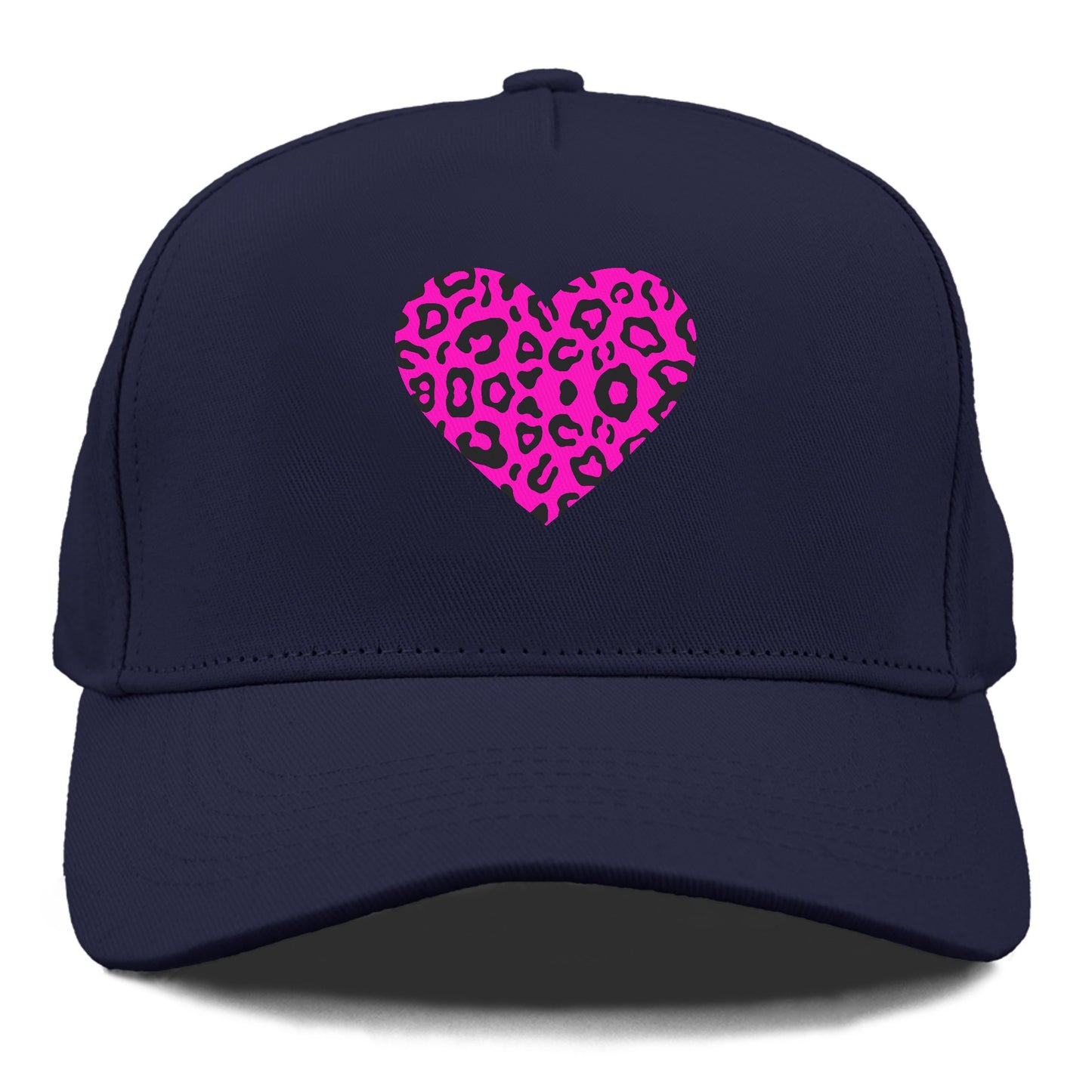 Retro 80s Heart Cheetah Print Hat