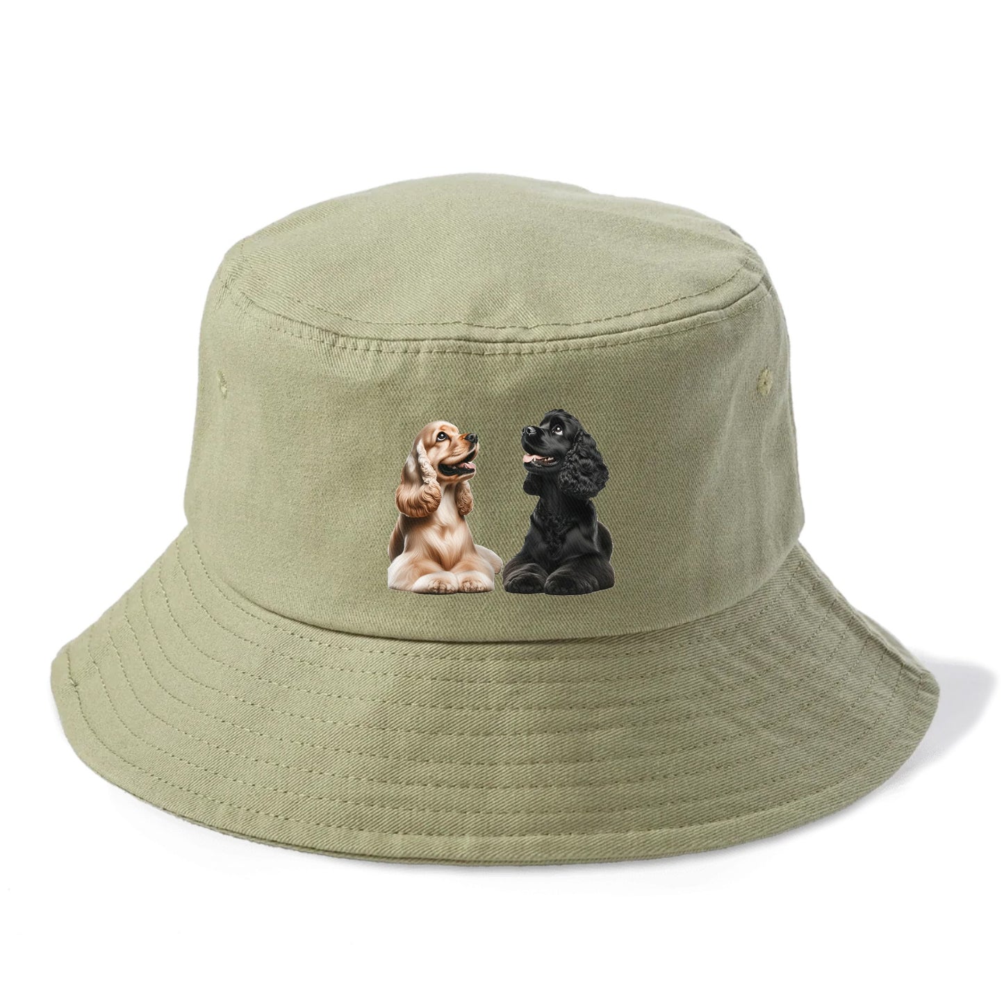 golden and black cocker spaniels Hat