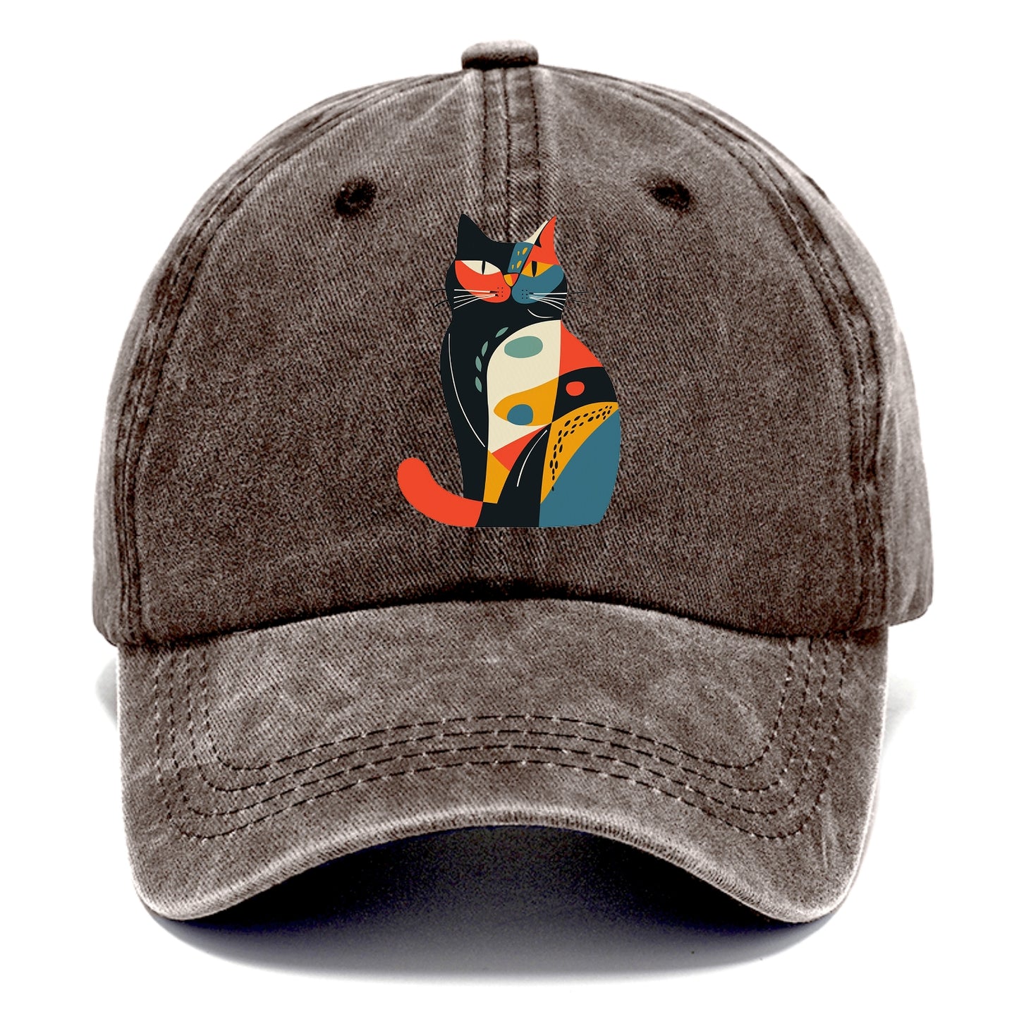 Abstract Elegance Colorful Cat Hat