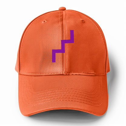 Retro 80s Zig Zag Purple Hat