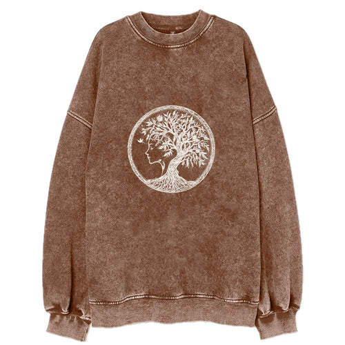 Intertwined Existence The Tree Of Life Vintage Sweatshirt