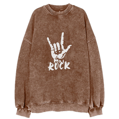 Hand Horns And Rock Vintage Sweatshirt