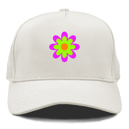 Retro 80s Flower Purple Hat