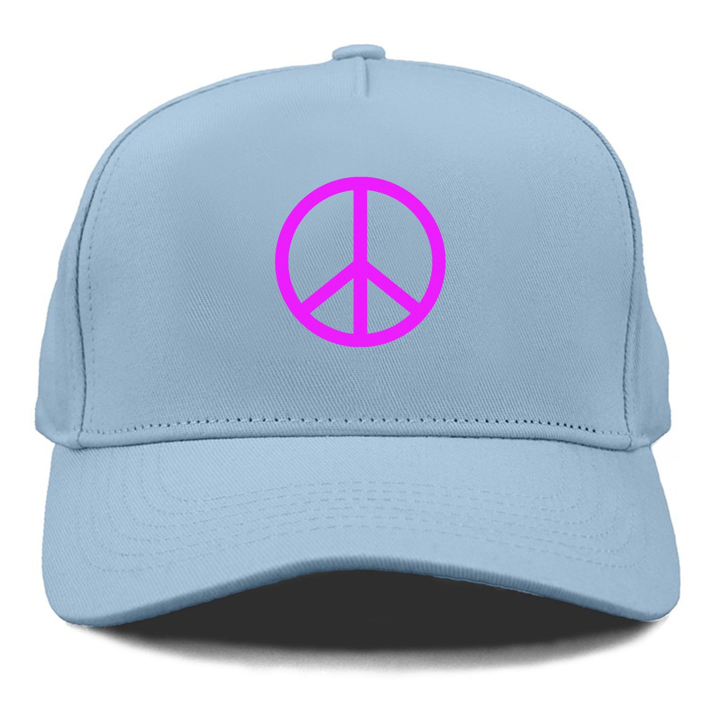 Retro 80s Peace Sign Purple Hat