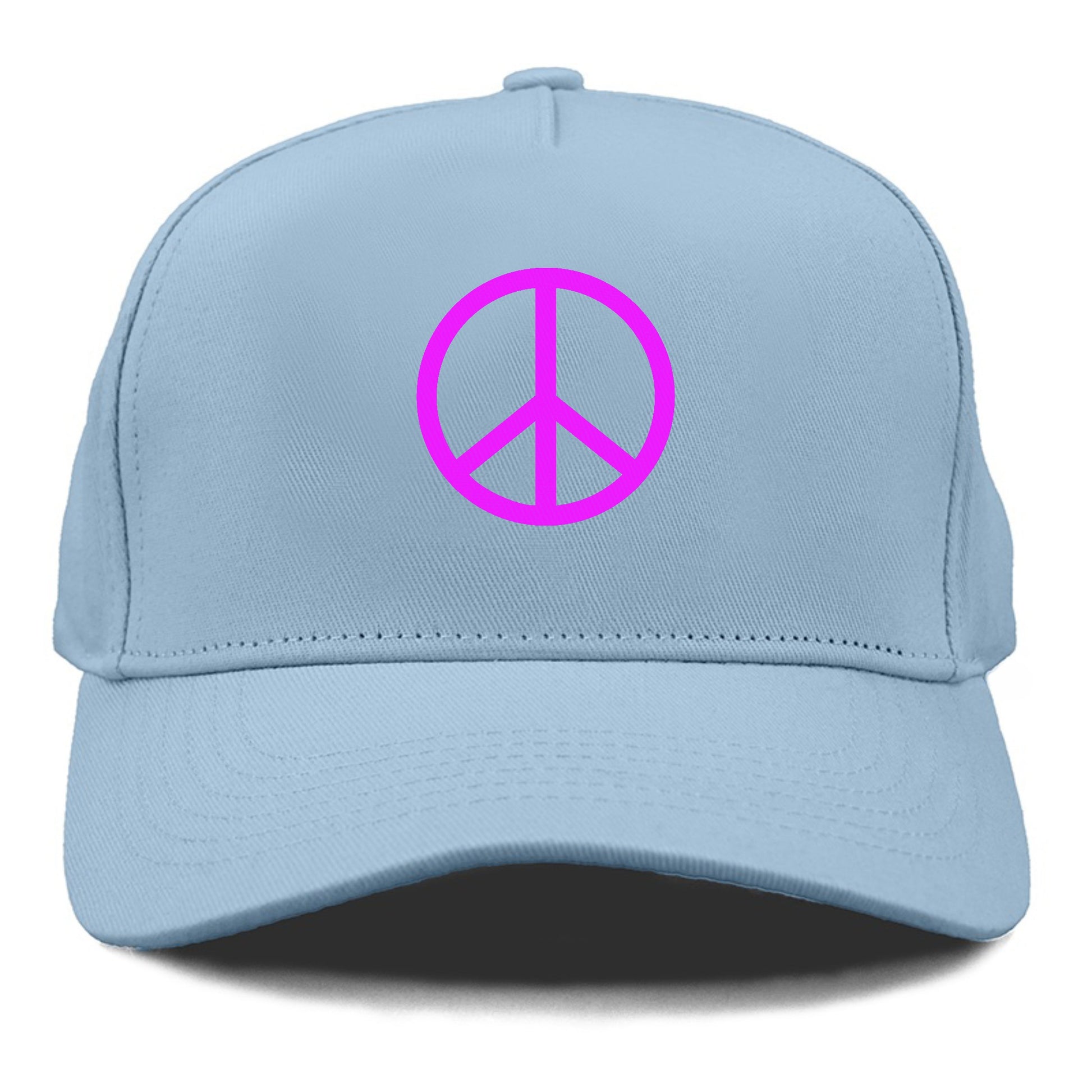 Retro 80s Peace Sign Purple Hat