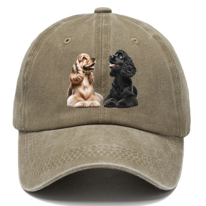 golden and black cocker spaniels Hat