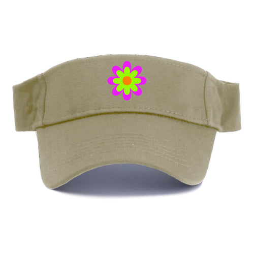 Retro 80s Flower Purple Visor