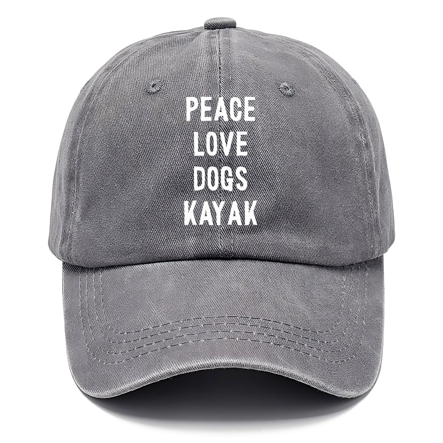 peace love dog kayak Hat