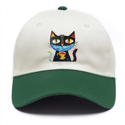 Coffee Cat Vibrant Mornings Hat