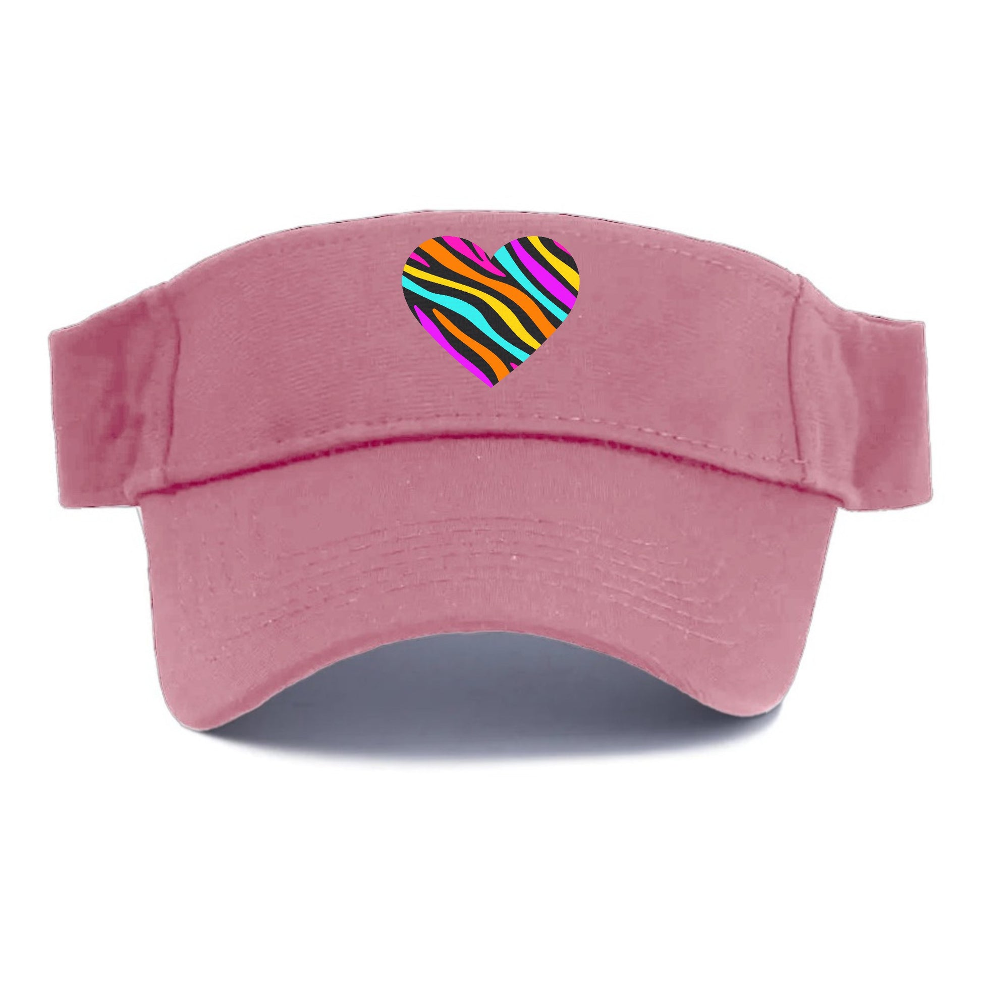 Retro 80s Heart Zebra Print Hat